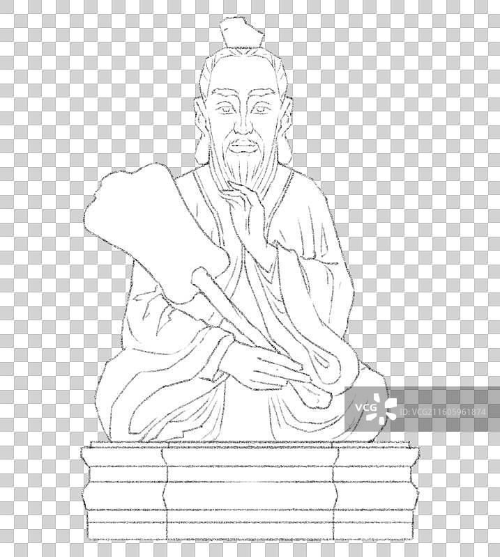 江苏镇江茅山老子铜像图片素材