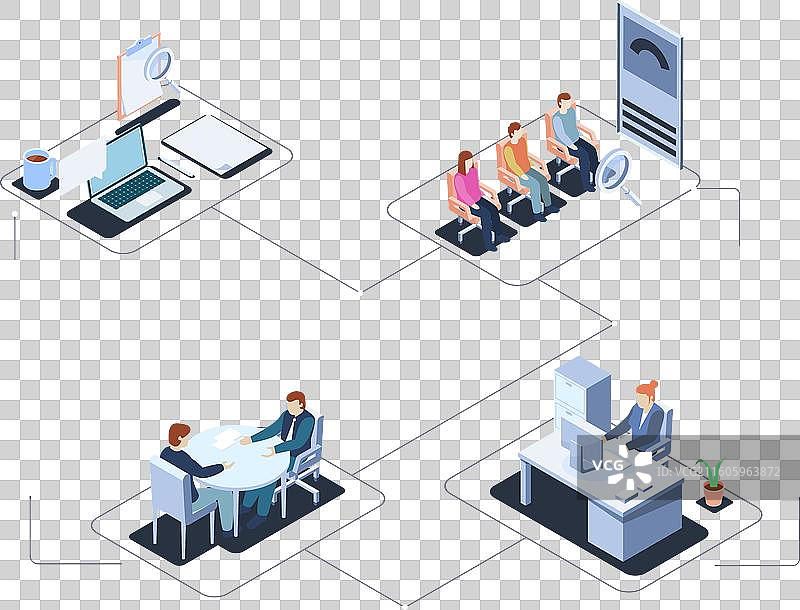 等距招聘流程图片素材