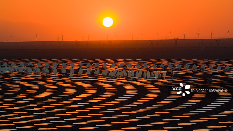 熔盐塔式光热电站图片素材