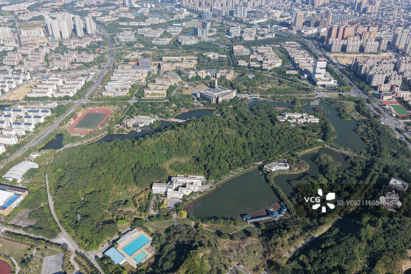 福州大学城福州大学国家大学科技园航拍图片素材