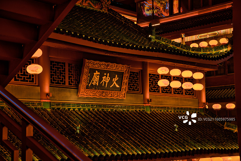 中国湖南省长沙市著名景点火神庙图片素材