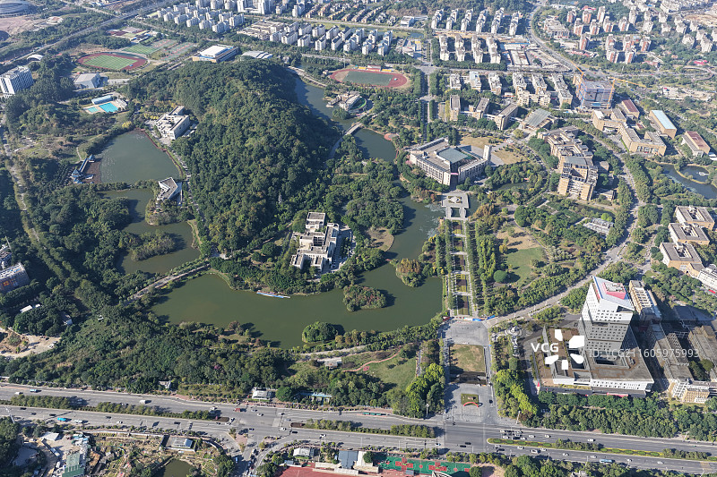 福州大学城福州大学国家大学科技园航拍图片素材