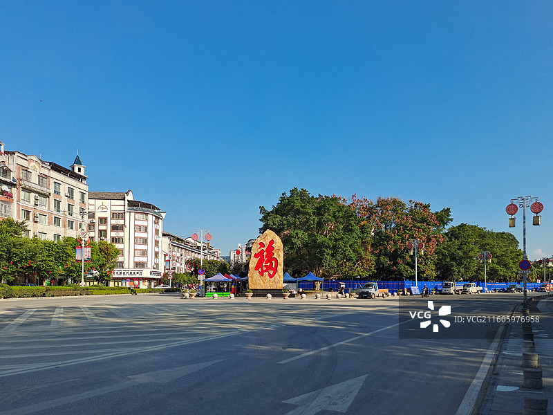 广西永福县福寿广场寿字石雕图片素材