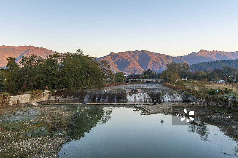 安徽黄山黟县奇墅湖风光图片素材