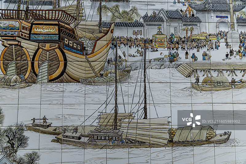 天津市古文化街天后宫：春节民俗瓷板画图片素材