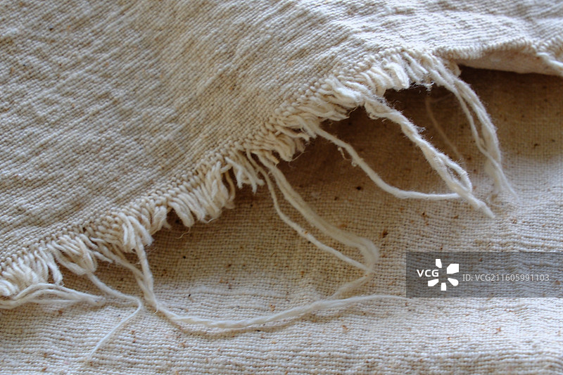 纯天然手工纺织纯棉白布。白色背景图壁纸。棉花籽纹理式样纹饰图片素材