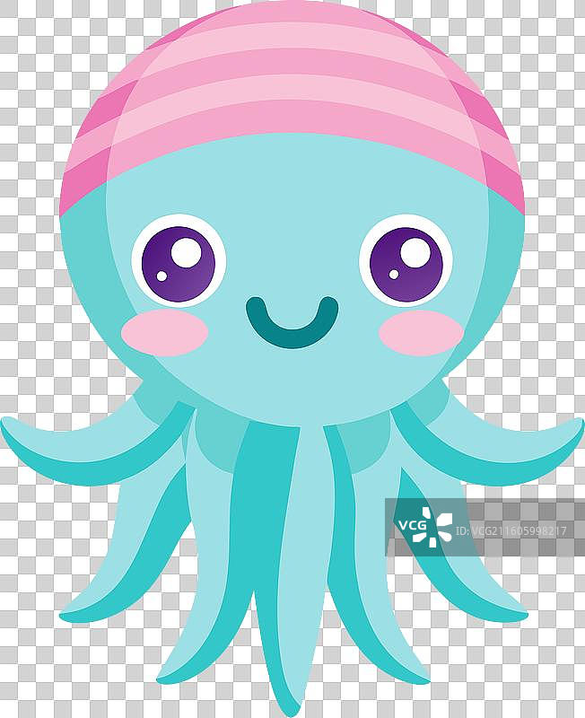 可爱的乌贼章鱼图片素材