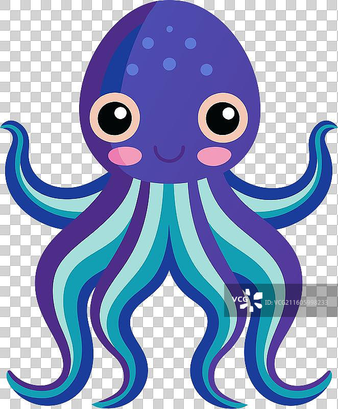 可爱的乌贼章鱼图片素材