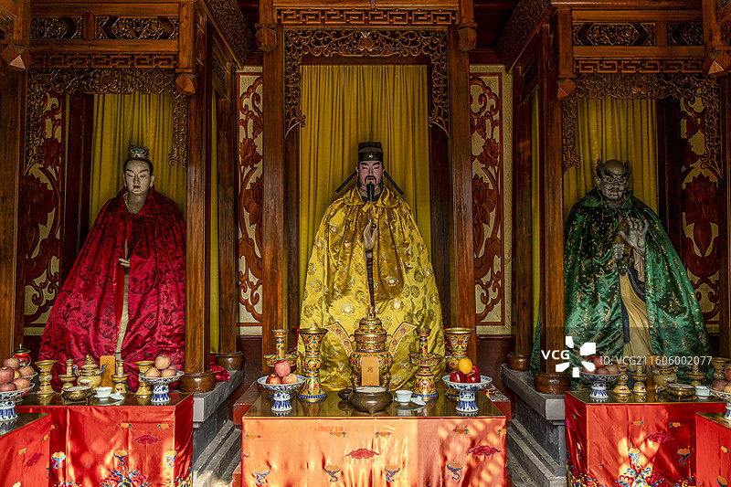 天津市古文化街天后宫：药王、东海龙王、西海龙王图片素材