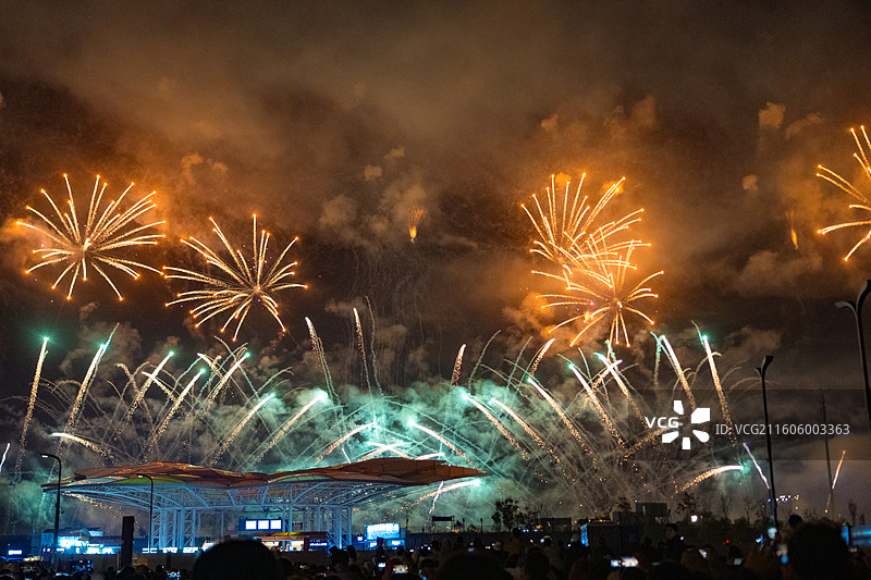 浏阳11月22日烟火节图片素材