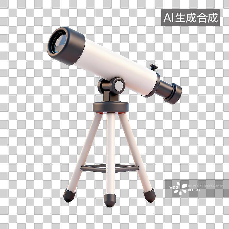 【AI数字艺术】卡通天文望远镜图片素材