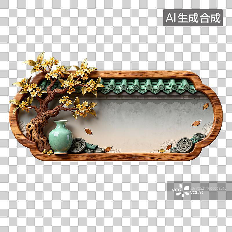 【AI数字艺术】中式古典装饰边框图片素材