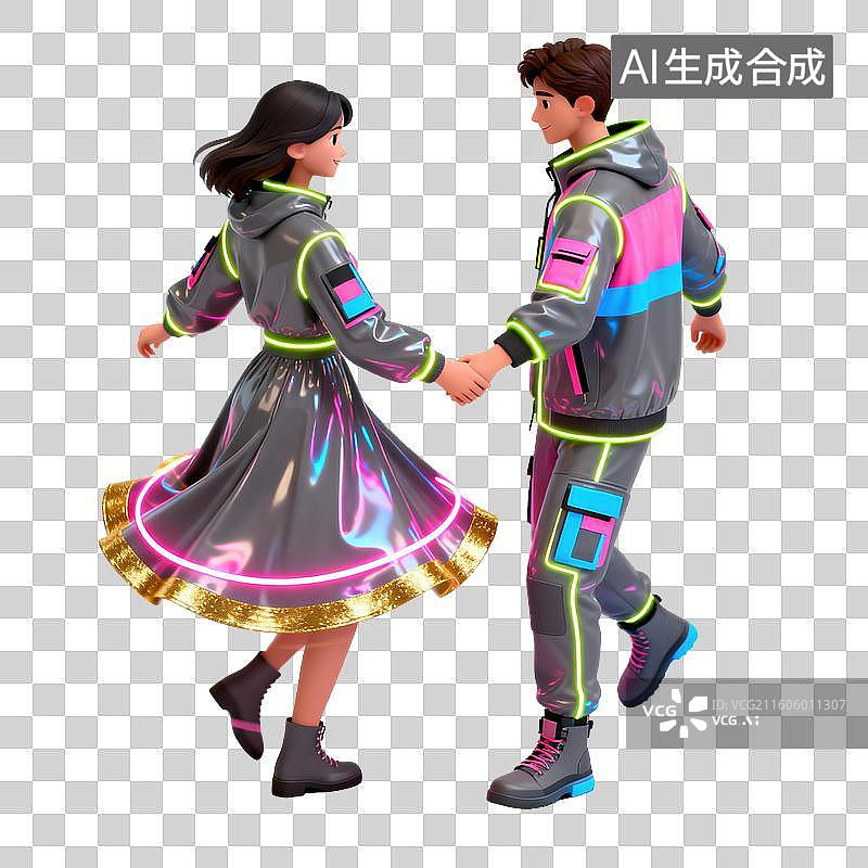 【AI数字艺术】情侣跳舞-七夕节图片素材