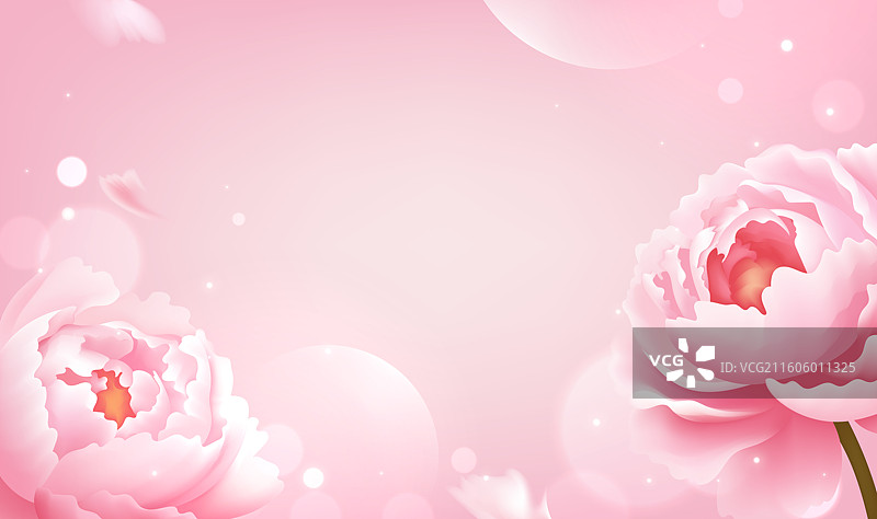 粉色花卉背景设计模板图片素材