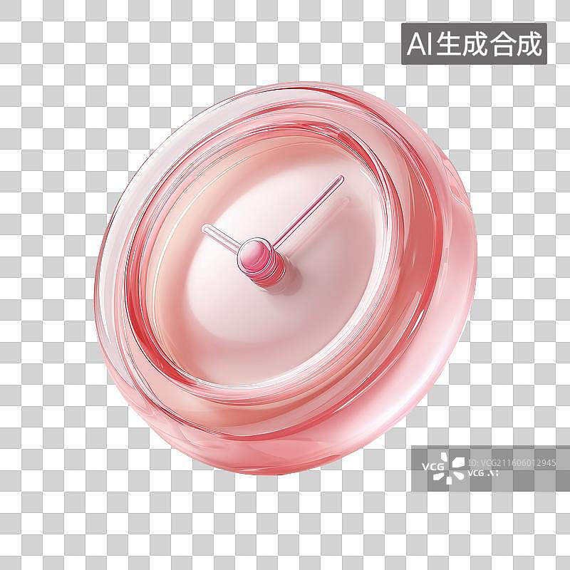 【AI数字艺术】果冻质感时钟图标图片素材