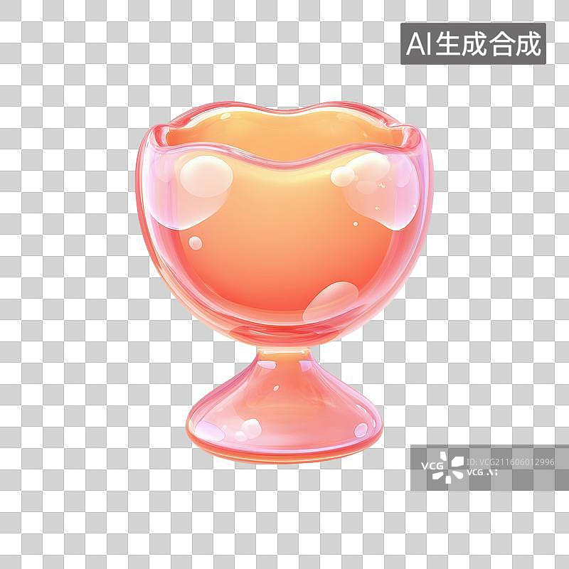 【AI数字艺术】透明奖杯图标图片素材