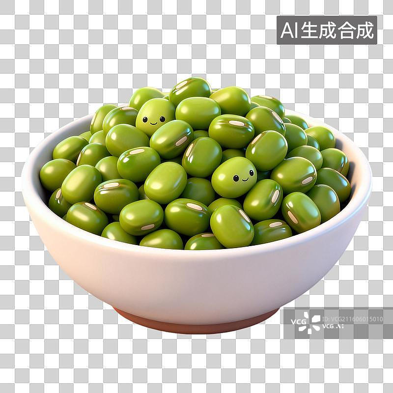 【AI数字艺术】一碗绿豆 食品插画 主食系列插画图片素材