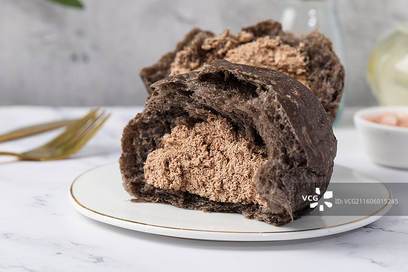 巧克力冰面包图片素材