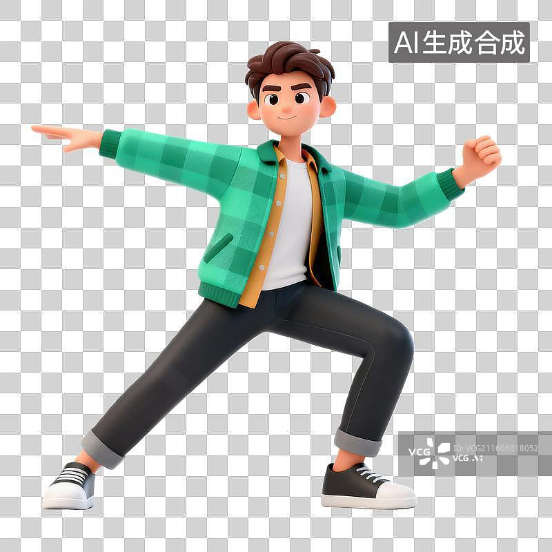 【AI数字艺术】卡通时尚动态人物图片素材