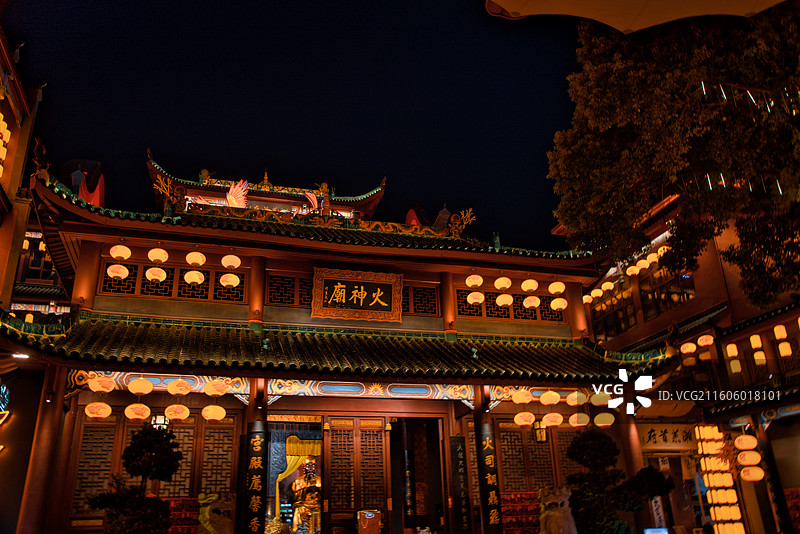 中国湖南省长沙市著名景点火神庙图片素材