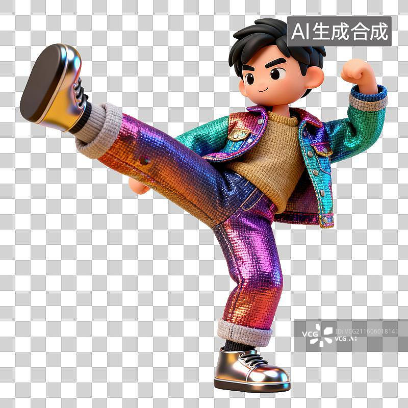 【AI数字艺术】卡通时尚动态人物图片素材