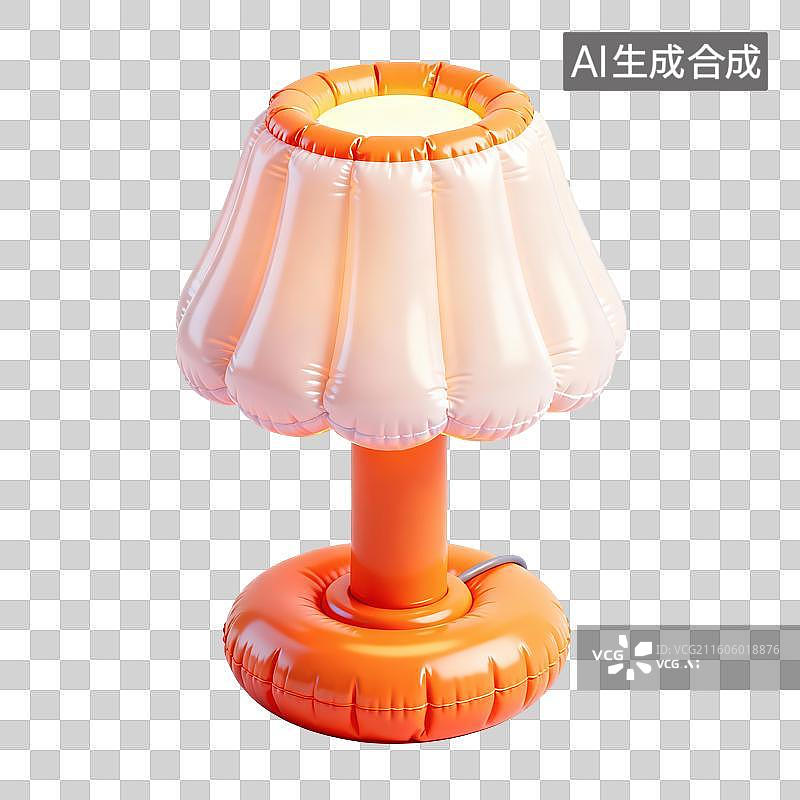 【AI数字艺术】气球风台灯插画图片素材