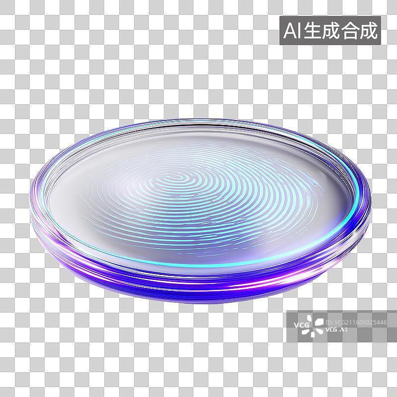 【AI数字艺术】玻璃指纹扫描仪图片素材