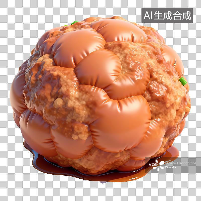 【AI数字艺术】肉丸食物插画图片素材