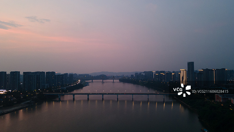 广西柳州柳江城区航拍图片素材