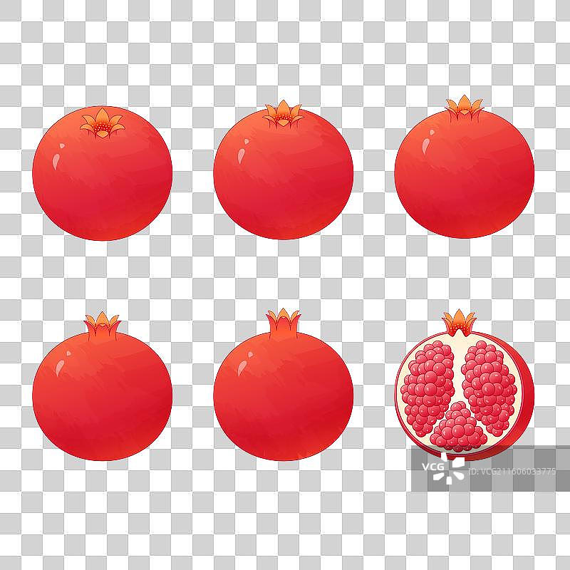 中国二十四节气白露水果石榴矢量元素插画图片素材