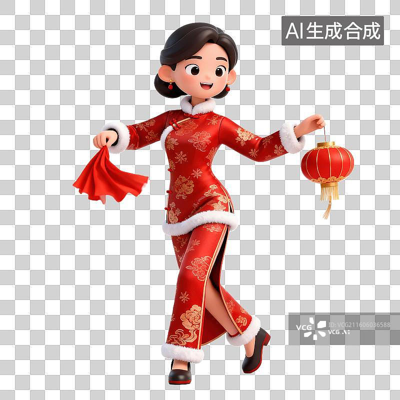 【AI数字艺术】春节民俗庙会旅游人物元素图片素材