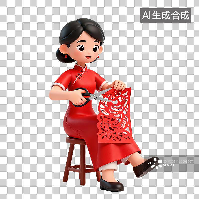 【AI数字艺术】春节民俗庙会旅游人物元素图片素材