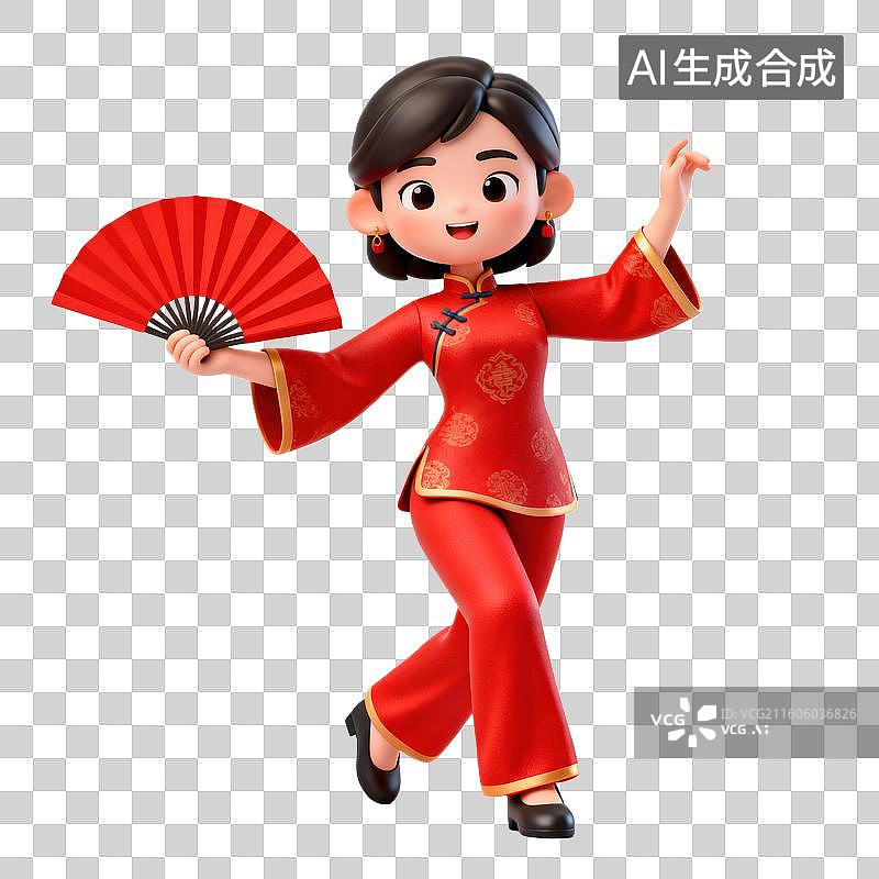 【AI数字艺术】春节民俗庙会旅游人物元素图片素材