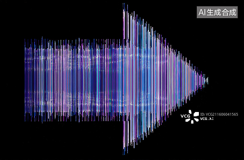 【AI数字艺术】彩色声波图谱图片素材