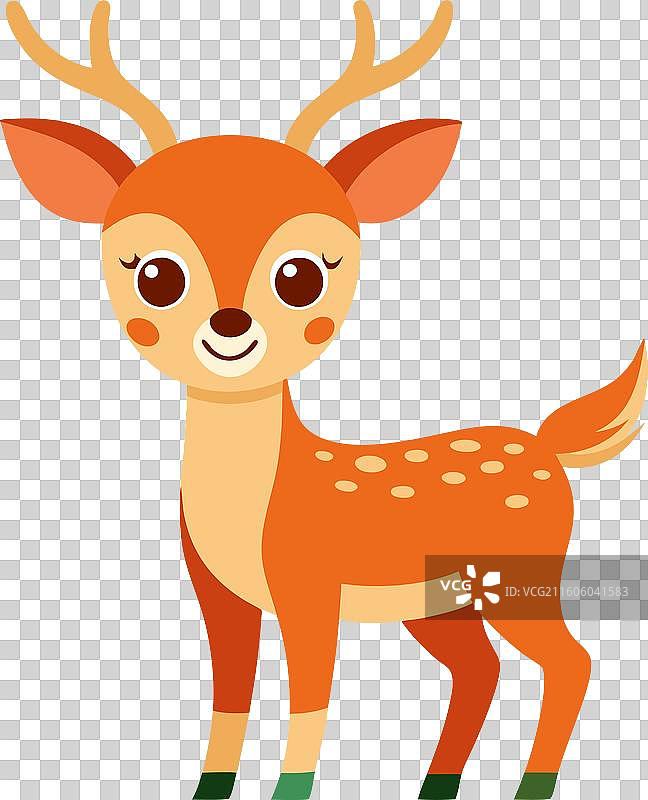 可爱的鹿在微笑图片素材
