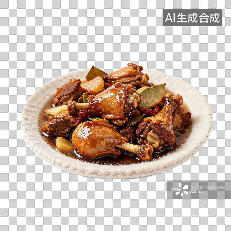 【AI数字艺术】可爱温馨毛毡风格年夜饭美食元素图片素材