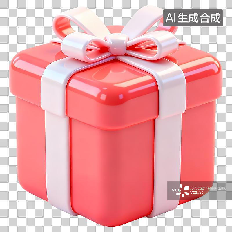 【AI数字艺术】礼盒3D卡通立体C4D渲染质感插画元素图片素材