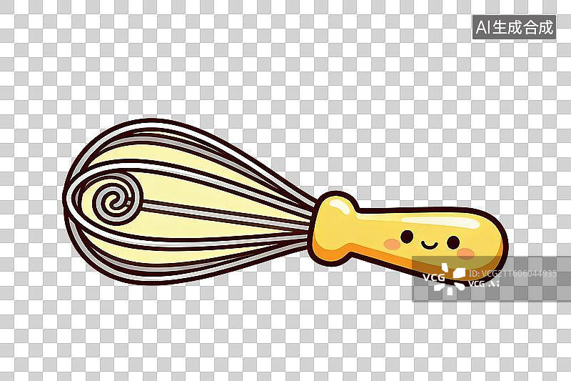 【AI数字艺术】卡通风格，一个打蛋器PNG格式的免扣元素图片素材