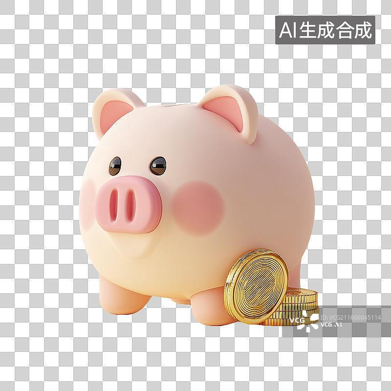 【AI数字艺术】可爱储蓄罐图标图片素材