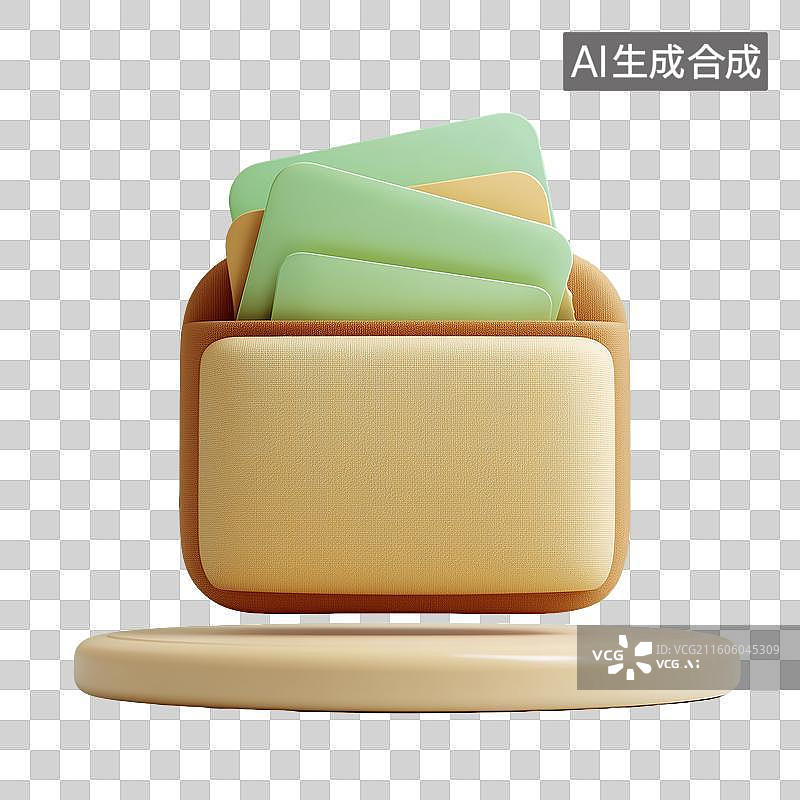 【AI数字艺术】极简钱包图标图片素材