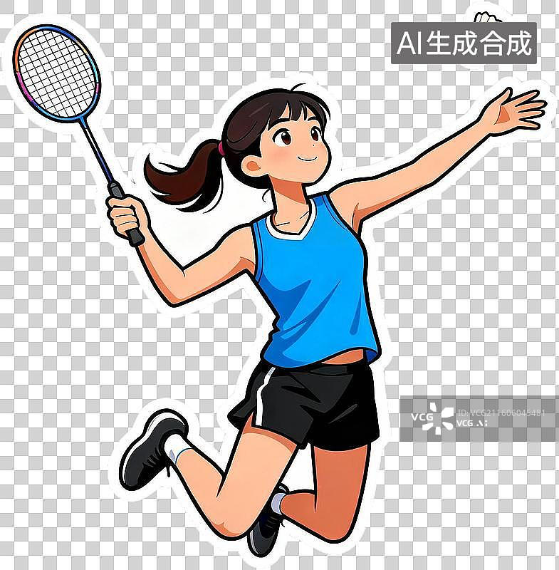 【AI数字艺术】卡通扁平插画贴纸风格高尔夫射箭游泳足球篮球乒乓球马术羽毛球运动会插画元素免抠图形图片素材