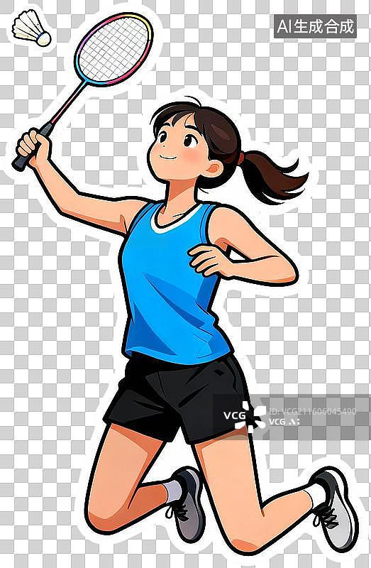 【AI数字艺术】卡通扁平插画贴纸风格高尔夫射箭游泳足球篮球乒乓球马术羽毛球运动会插画元素免抠图形图片素材