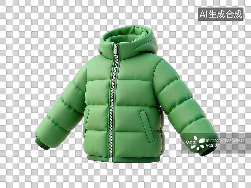 【AI数字艺术】绿色儿童羽绒服图片素材