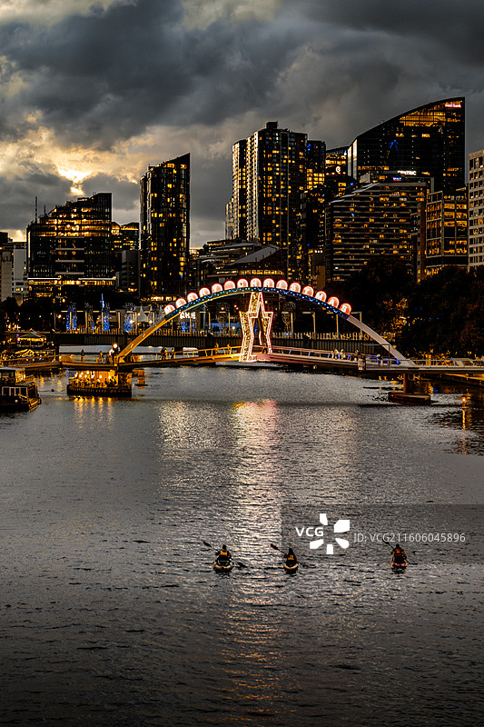 墨尔本日落时分图片素材