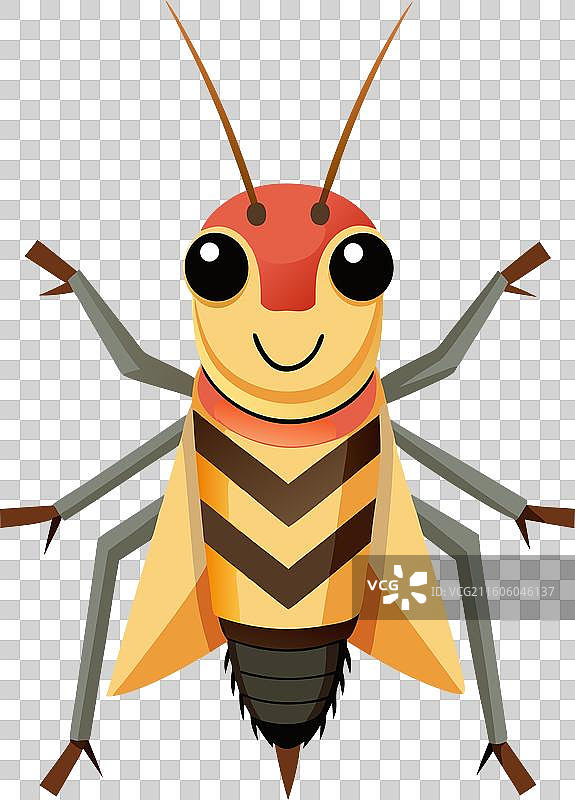 卡通风格的沙漠蝗虫蟋蟀图片素材