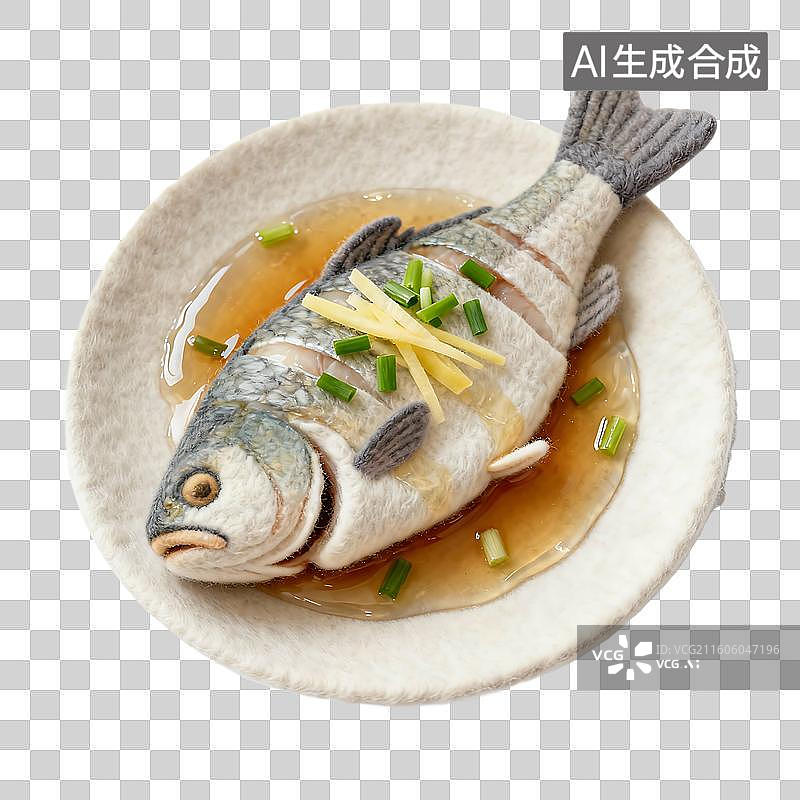 【AI数字艺术】可爱温馨毛毡风格年夜饭美食元素图片素材
