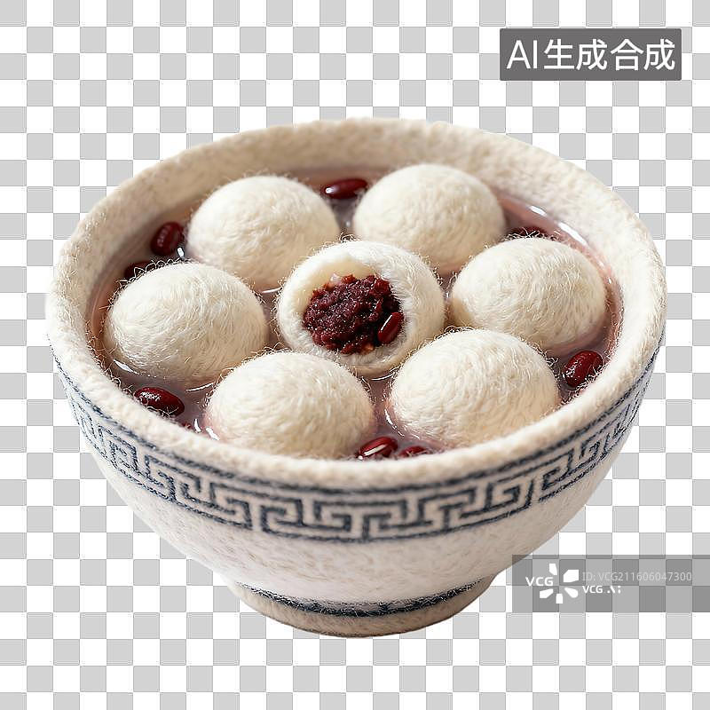 【AI数字艺术】可爱温馨毛毡风格年夜饭美食元素图片素材