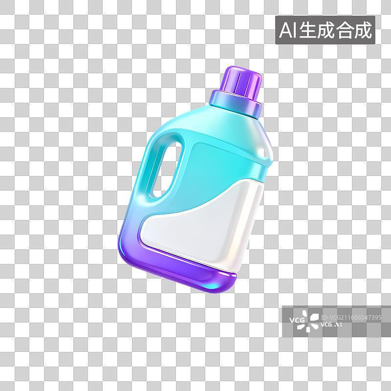 【AI数字艺术】彩色液体洗衣液瓶图片素材