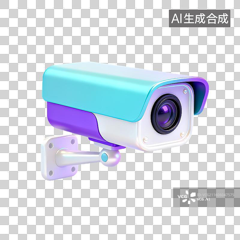 【AI数字艺术】现代安全监控摄像头图片素材
