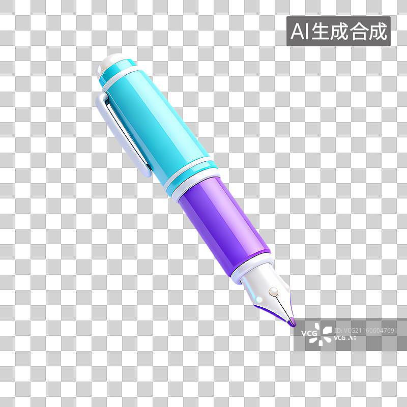 【AI数字艺术】色彩鲜艳的双色钢笔图片素材